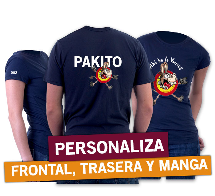 En AKTU podrás crear tu diseño tanto para la parte frontal de la camiseta como para la trasera y mangas.