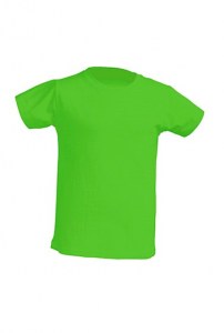 Camiseta infantil manga corta. Costuras laterales. Cuello de lycra. Doble costura en cuello, mangas y bajos. Refuerzo de hombro a hombro. Grey Melange: 85% algodón / 15% poliéster.